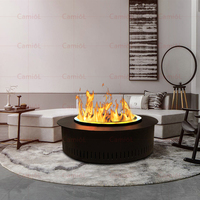 Insert de Décoration Intérieure Cheminée Électrique 3D à Flammes et Vapeur d'Eau Automatique avec Brume Atomisée