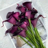 Großpackung Realistische Calla-Lilien-Stiele Künstliche Blumen für Heim-Deko Hochzeit Party Büro Tischdekoration Seidenblumen