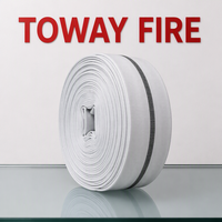 Polyester tuyau d'incendie à veste unique 0.8Mpa pression de travail tuyau de décharge d'eau plat tuyau d'incendie TOWAY FIRE