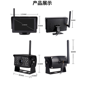 Vehicles Wireless <b>Camera</b> Security Systems 2.4G Transmit Digital 4.3 Inch Rear View Monitor Surveillance for Trucks YB-W43-1 <b>Wire</b> - Product Image 5