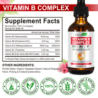Suplemento Sublingual Hatmanlabs B1 B6 B12, Gotas de Complejo Vitamínico B para el Metabolismo Energético, Apoya la Salud Cardiovascular