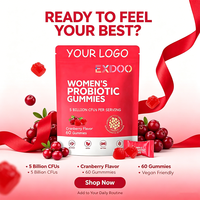 Gummies prébiotiques à marque privée pour femmes, gummies probiotiques à base de plantes, gummies prébiotiques à la canneberge, probiotiques pour la santé vaginale féminine