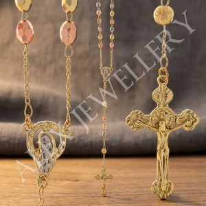 Collares de Rosario Antiguos, Joyería de Collares de Rosario, Collares de Cuentas, Collar de Rosario Católico, Rosario de Oración Cristiano - Product Image 3