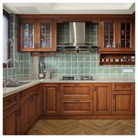 Meubles de cuisine modulaires PRIMA en MDF, finition laquée durable, portes en contreplaqué étanche, prêts à l'emploi avec évier, pour villas modernes