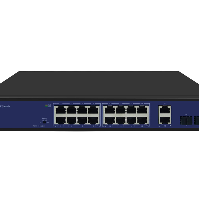 20 Port Gigabit Network Poe Switch 16+2+2 SFP 10/100/1000Mbps Ethernet Manage Switch with 300W 300W Poe Switch