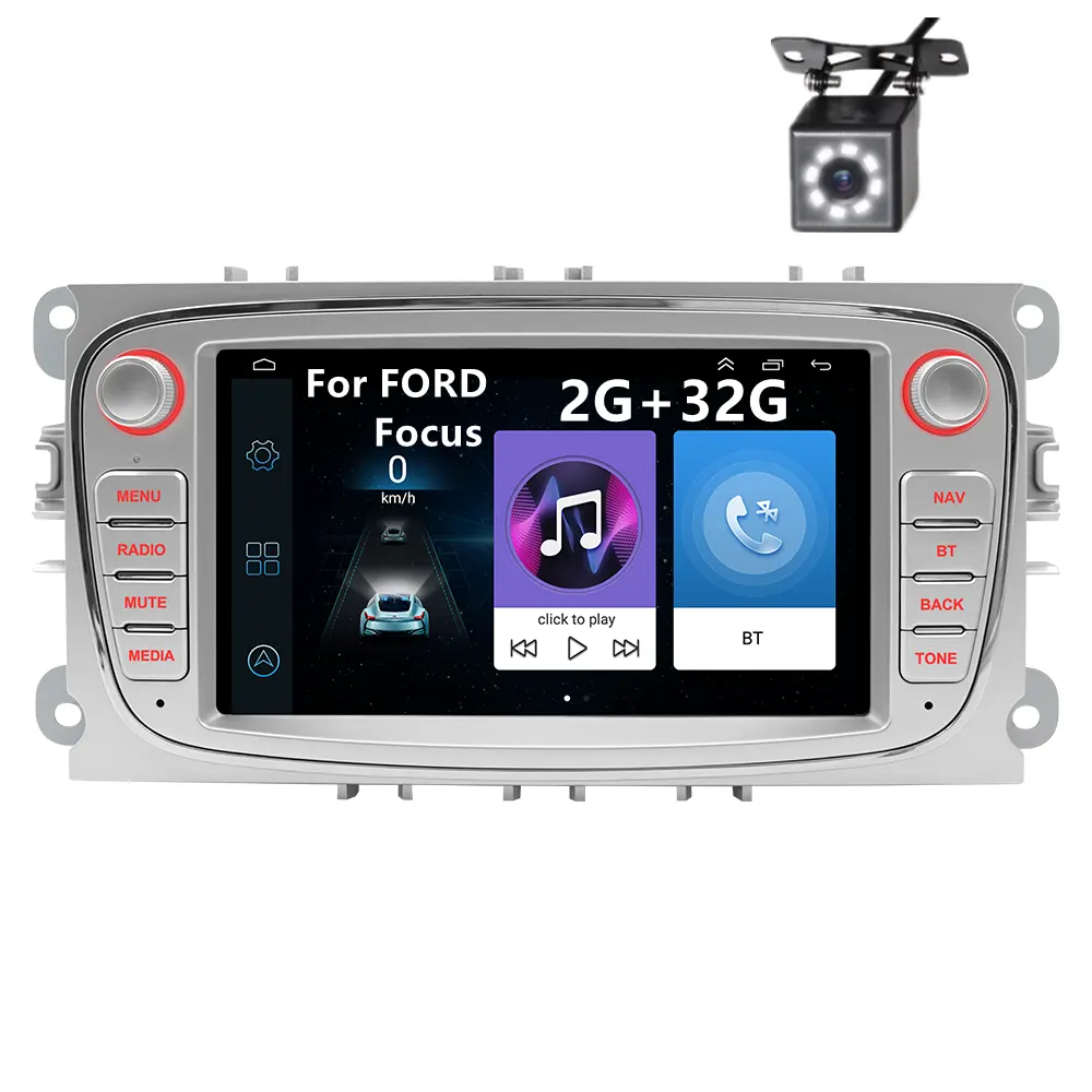 2 Din Android 10.1 Car Radio Autoradio 7" Stereo GPS Navigation WIFI MP5 BT FM RDS + Canbus for Ford/Focus/Mondeo Car Players