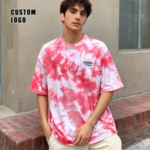 Customize High Quality Men's T-shirts 100% Cotton Soft Hand Feel T-shirt For Men Tie Dye Printing Clothes Men T-shirt