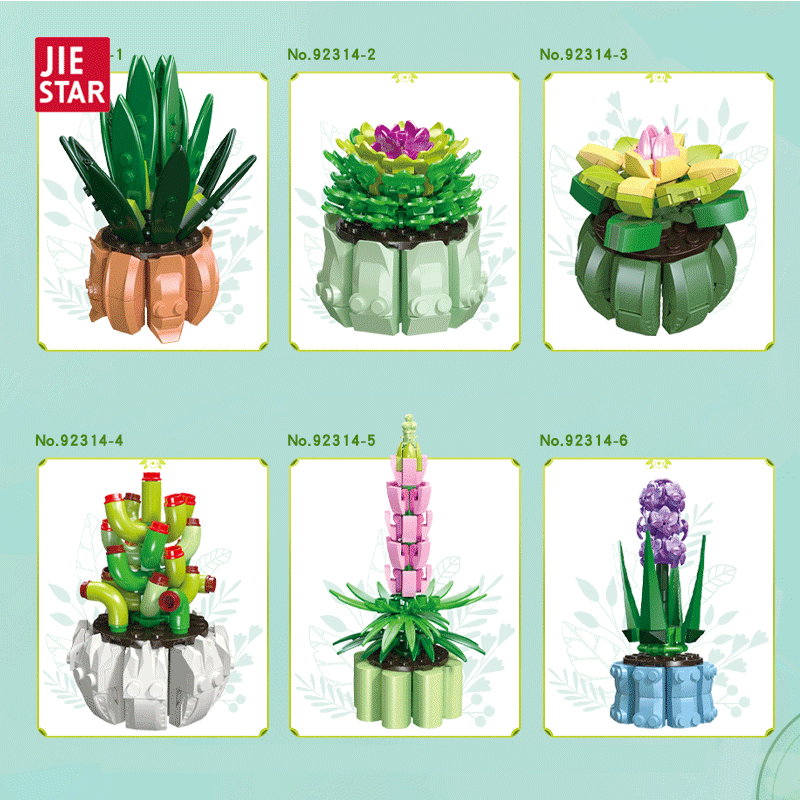 JIESTAR Toy Succulent Bonsai Botanical Collection