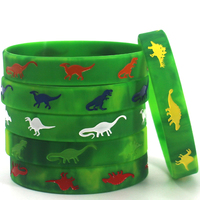 Bracelet en Silicone/Caoutchouc Dinosaure Gaufré, Logo Personnalisé, Commande en Gros, Cadeau/Souvenir pour Fête d'Anniversaire d'Enfants