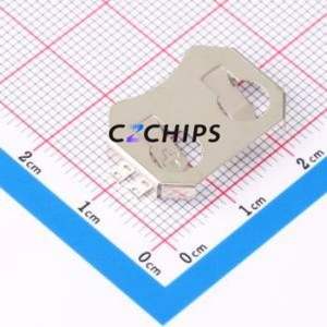 MY-2032-28 Button & Strip Battery Connector SMD Connector Battery Clip CR2032 Phosphor Bronze Nickel - Product Image 2