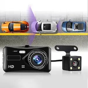 Minicámara de seguridad para vehículo, dispositivo de grabación en bucle WDR, con vista trasera dual, dvr, 1080p
