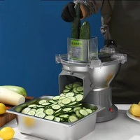 Commerciële groentesnijmachine Automatische groentesnijder Shredder Dicer Machine Roestvrijstalen apparatuur voor voedselverwerking