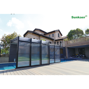 Abri de <span class=keywords><strong>piscine</strong></span> rétractable pour véranda extérieure solide et stable à bas prix Abri de <span class=keywords><strong>piscine</strong></span> en polycarbonate Abri de <span class=keywords><strong>piscine</strong></span> pliant - Product Image 2