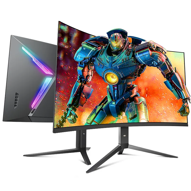 Monitor de jogos 2k 4k pc 27 polegadas, monitor full hd 24/32 polegadas 144hz curvo sem moldura para jogos com preço baixo