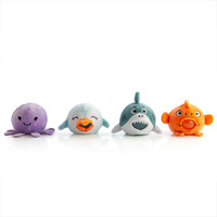 Jouet en peluche requin fantaisie en gros, jouet anti-stress à presser et à cracher des billes pour enfants et adultes