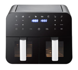 Nueva freidora de aire eléctrica inteligente de doble olla de <span class=keywords><strong>9L</strong></span> con ventana visual y pantalla táctil - Product Image 6