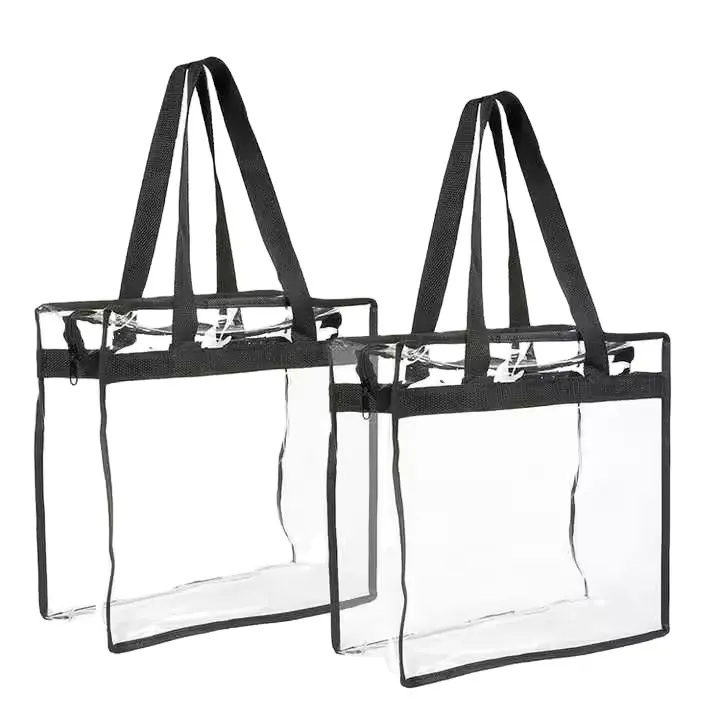 Wholesale Fashion Design Women PVC Waterproof Transparent Tote Bag