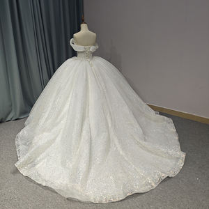Jancember 1248 Crystal Sequins Pearls <b>White</b> Quinceanera Dresses for Girls - Product Image 5
