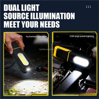 Lampe de travail magnétique portable COB avec crochet de suspension rechargeable 180 °   Lampe de travail LED rotative pour atelier de réparation automobile