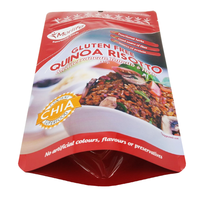 Sacs en Mylar imprimés UV personnalisés, pochettes verticales pour risotto instantané, repas prêts à consommer, emballages alimentaires pratiques pour riz