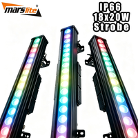 Barra de Luces LED RGB Marslite 18x20W, IP66 Impermeable, Barra de Pared LED, Barra de Píxeles LED, Barra de Luces para Conciertos, DJ, Escenarios