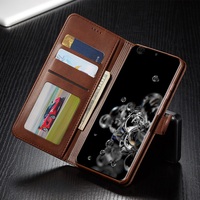 Étui en cuir PU à clapet pour téléphone portable et porte-cartes pour Samsung Galaxy S20 Ultra Plus