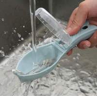 Accessoires de cuisine grattoir à écailles de poisson en plastique à retrait rapide couteau de nettoyage outils de fruits de mer avec brosse à peau poisson