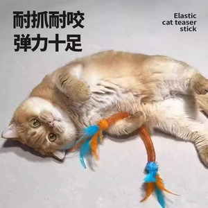 Jouets pour chats, corde élastique, herbe à chat, plumes, jeu interactif pour chats - Product Image 2