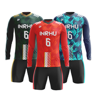 Fournisseur d'usine, maillot de football à manches longues personnalisable, maillot de gardien de but unisexe, ensemble uniforme de football avec coussinets en éponge