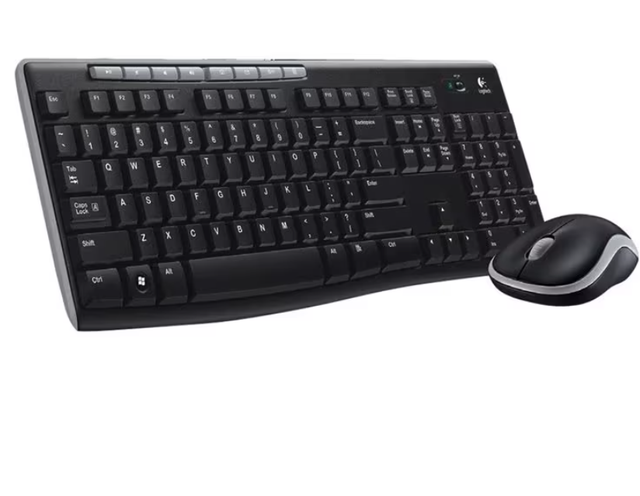 Logitech MK270 Wireless Combo - Keyboard and Mouse Set - English - Black Input Device