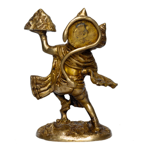 Statue en laiton faite à la main Hanuman de haute qualité Design moderne pour le culte religieux et la décoration de la maison - Product Image 2