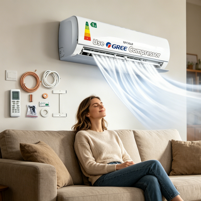 Dual Inverter Air Conditioner 9000-24000 BTU Mini Split AC Heat Pump WiFi Smart Ductless Wall Mounted 60Hz USA Canada