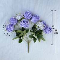 Hochwertige Handgefertigte Künstliche Seidenrosen Hochzeitsbrautstrauß Abschlussfeier Brautblumenstrauß Dekorativer Künstlicher Blumenstrauß