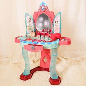 Ensemble de maquillage de jeu d'imitation pour enfants, coffret de beauté avec table de maquillage, jouets pour filles, cadeaux d'anniversaire, coiffeuse à induction - Product Image 4