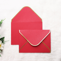 Enveloppe en papier à bordure dorée, prix d'usine, en stock, couleurs assorties, enveloppe de luxe pour invitation de mariage, pour carte de vœux d'événement