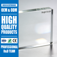 Plaque acrylique transparente de 20 mm pour la découpe de protections/écrans, résistante à la chaleur, écologique, pour machines industrielles