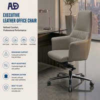 Fauteuil de réunion ergonomique moderne en cuir, pivotant, avec structure chromée en cantilever, pour bureau et salon – Vente directe usine