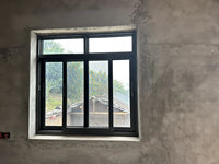 Ventana Corredera con Marco de Aluminio Estilo Industrial, Vidrio Templado de Seguridad, Material Ignífugo para Arquitectura de Apartamentos Modernos