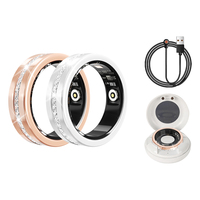 Bague connectée en alliage multisports avec suivi de la fréquence cardiaque (HRV), contrôle par application, suivi des émotions, méditation, tension artérielle, sommeil, étanche IP68