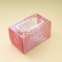 Boîtes cadeaux en plastique transparent PET avec logo personnalisé, pliables, emballage plat avec impression offset UV et estampage à chaud du logo