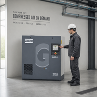 Compresseur d'air vertical compact Atlas Copco GA 11 FF avec contrôleur tactile toutes fonctions et sécheur intégré – Vente en gros OEM