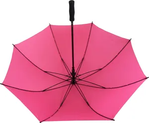 27inch Straight Auto Open Highly Cost-effective Promotional Golf Umbrella Pink Color