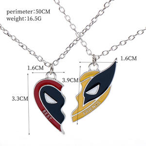 Un bracelet-collier Deadpool et Wolverine, un bracelet-collier pour couple, un bracelet Deadpool pour ami - Product Image 4