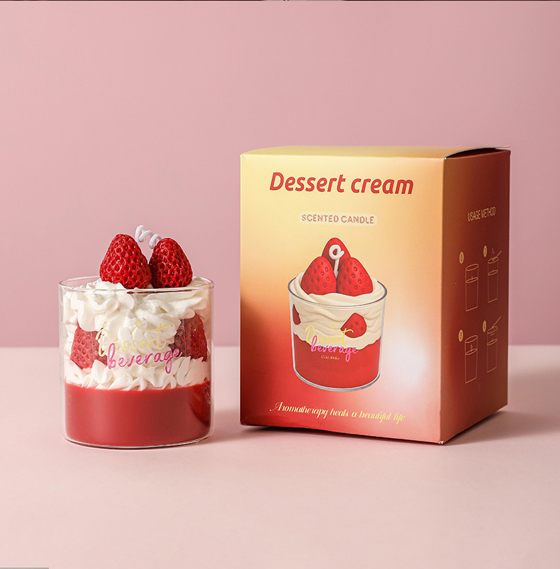 Bougie parfumée fraise (parfum : fraise)