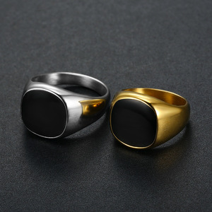 Anillo de Titanio Dorado <span class=keywords><strong>para</strong></span> <span class=keywords><strong>Hombre</strong></span>, Personalizado, Superficie Brillante, Epoxi, Acero Inoxidable, <span class=keywords><strong>para</strong></span> <span class=keywords><strong>Hombre</strong></span> y Mujer - Product Image 4
