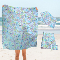 Toalla de Playa Personalizada con Logotipo Impreso a Color, Cómoda, de Microfibra, Antiarena, para Deportes Acuáticos de Verano, para Adultos