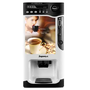带杯子分配器的SC-8703B商用自动迷你咖啡硬币自动售货机