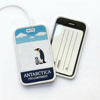 Etiqueta de Equipaje Personalizada con Nombre Bordado y Etiqueta de Maleta con Diseño Rectangular Resistente a los Arañazos