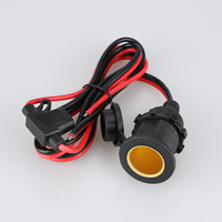 Câble d'extension pour prise allume-cigare de voiture 12V 24V 1M avec couvercle étanche et fusible intégré, fil de cuivre 16AWG