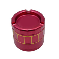 NOUVEAU Arrivée Bicolore Oxidation Herb Grinder Custom Logo Tobacco Grinder with Cendrier Manual Grinder For Smoking Accessories